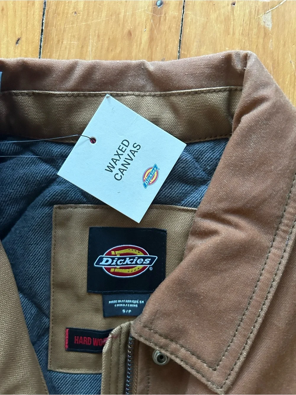 NWT Dickies brown tan women’s waxed canvas chores coat xl